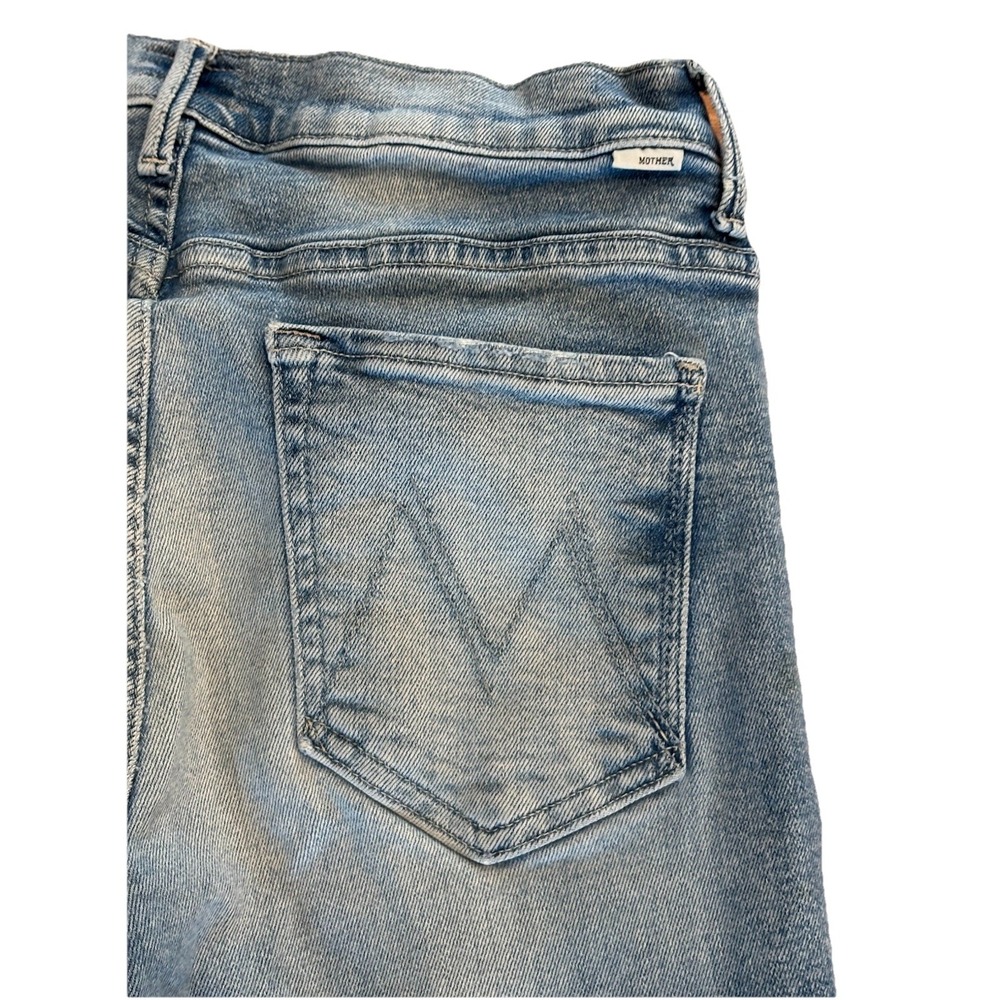 MOTHER Insider Crop Step Fray Jeans Love In A Boat Wash Women's 31 Raw‎ Hem - Picture 9 of 12
